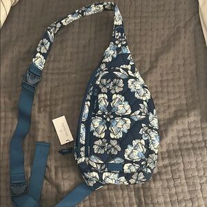 Vera Bradley Blue and White Backpack with Floral Design